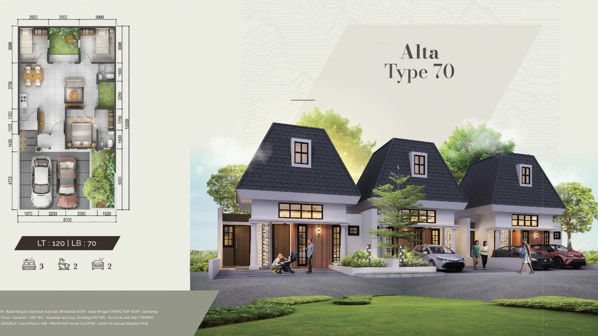rumah 1 lantai 3 kamar tidur bogor